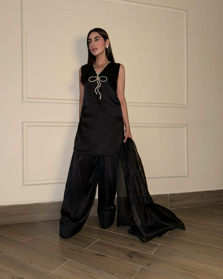MALEEHA BLACK - HEMEL SILK