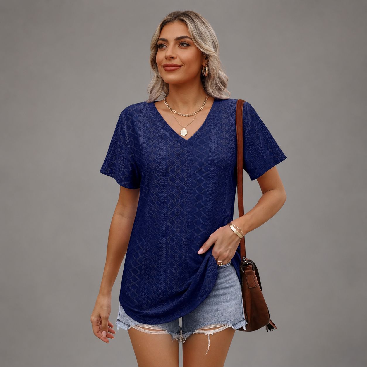 Womens V Neck Summer Tops