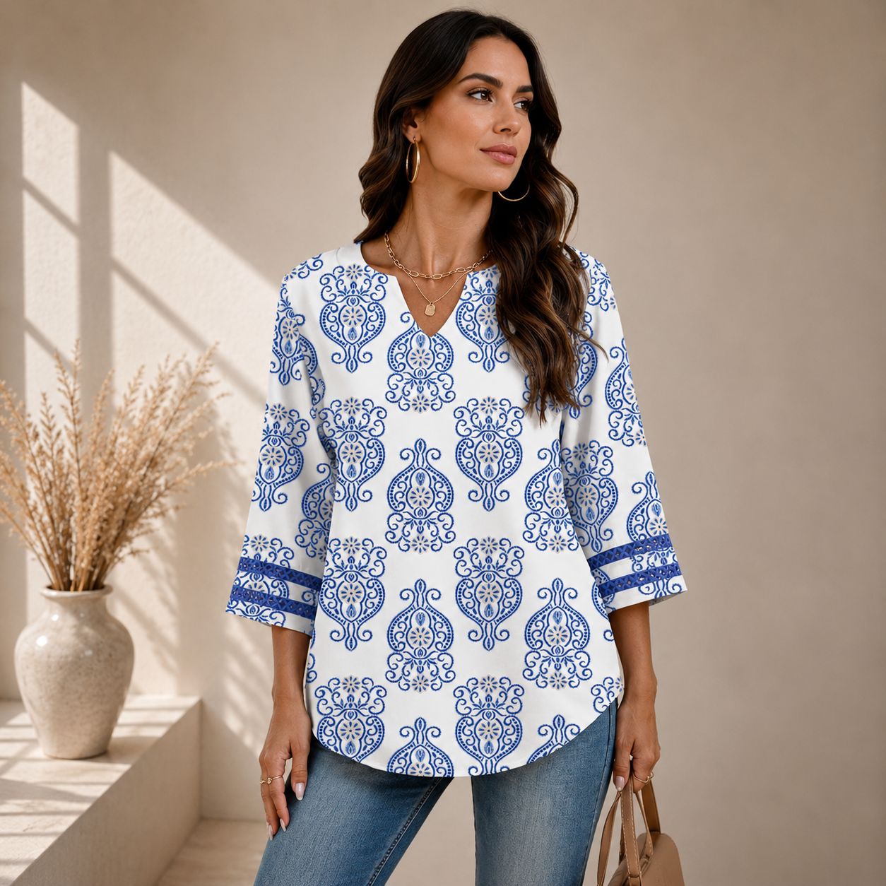 Boho Floral Tops