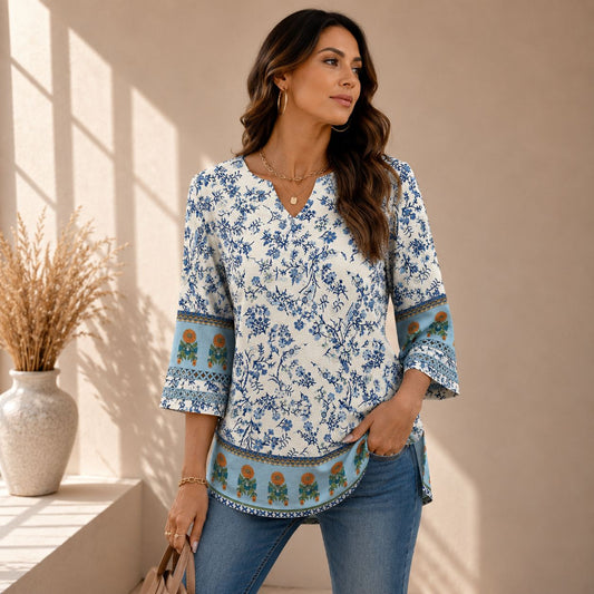 Boho Floral Tops