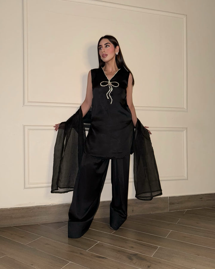 MALEEHA BLACK - HEMEL SILK