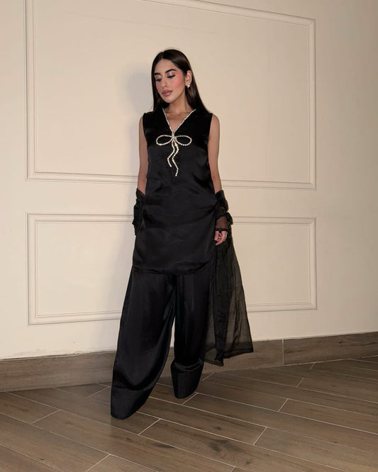 MALEEHA BLACK - HEMEL SILK